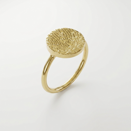 Classic Disc Ring | 9k Gold