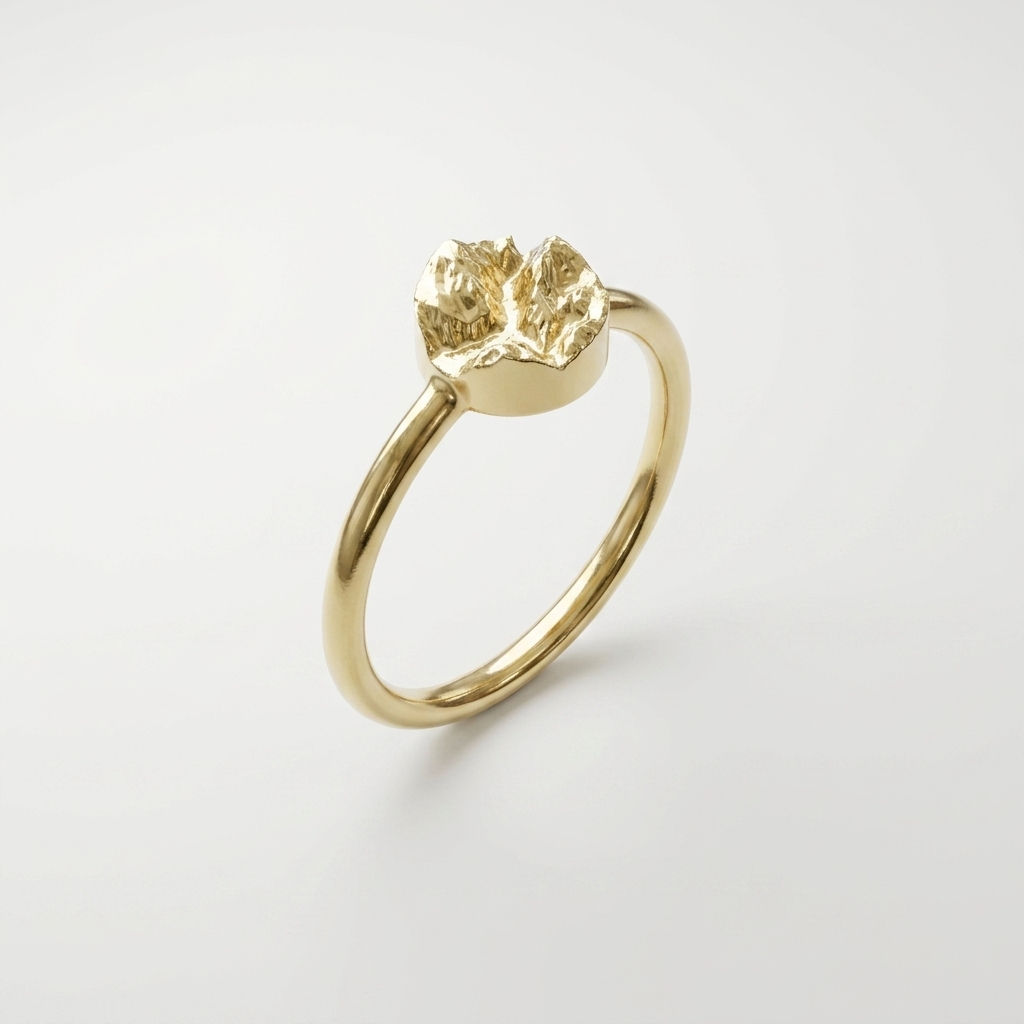 Subtle Disc Ring | 9k Gold