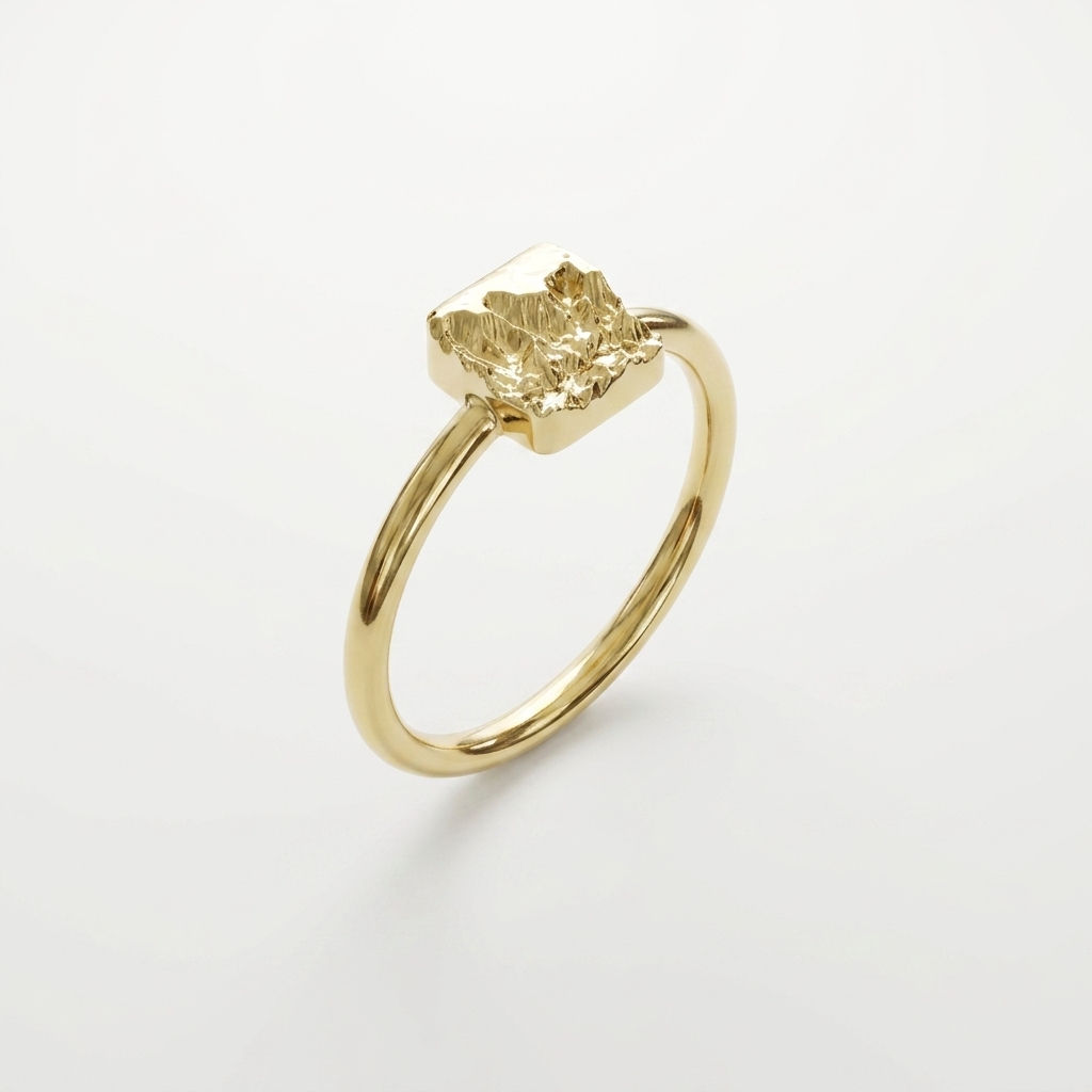 Subtle Disc Ring | 9k Gold